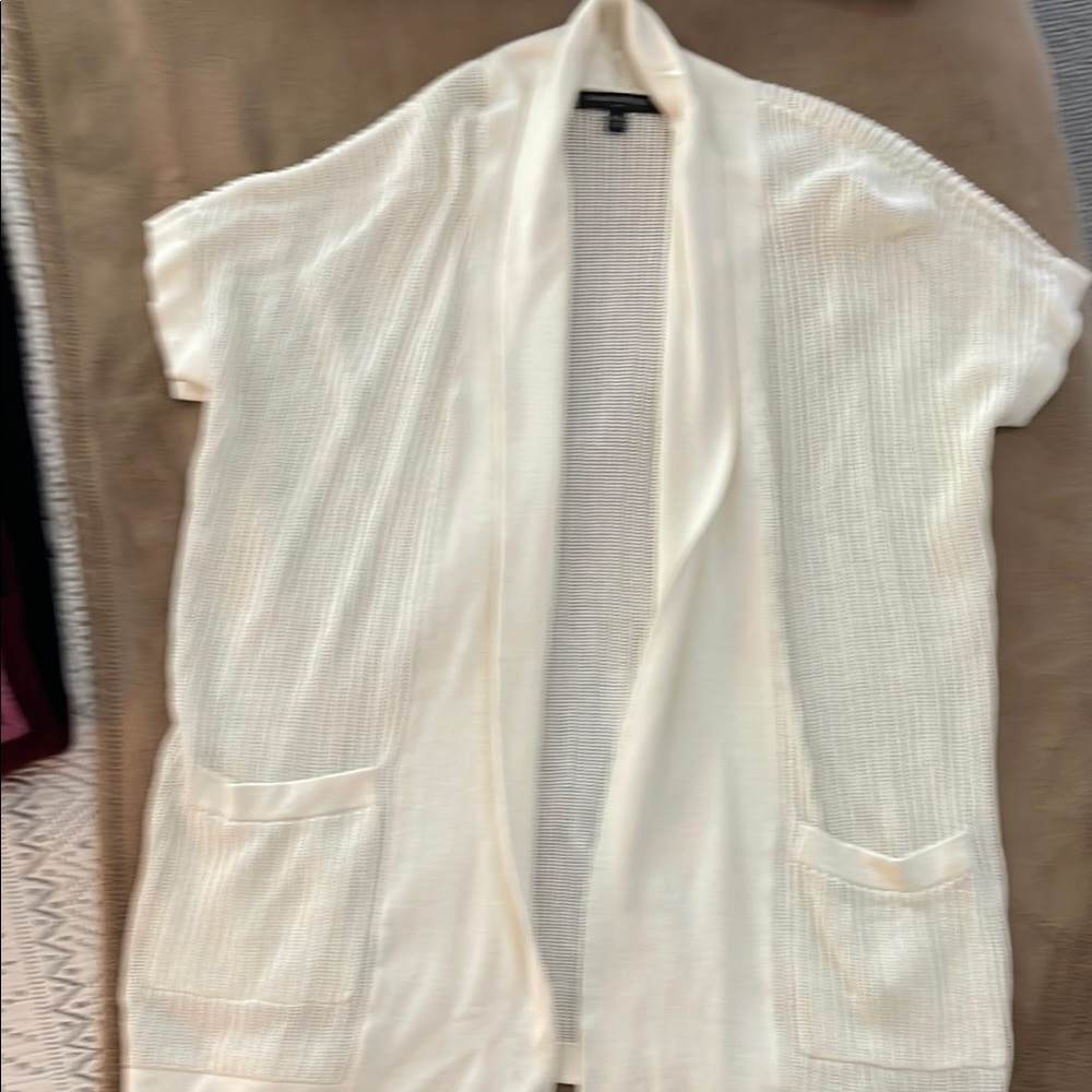 Banana Republic Cream Open-Front Cardigan